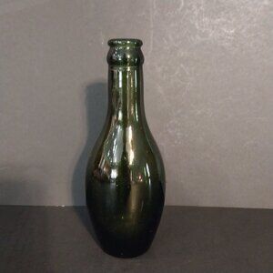 Vintage Green Glass Bottle Vase